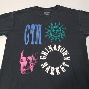 Chinatown Market crewneck GTM Green Sun Pink Skull t-shirt Men's xl black